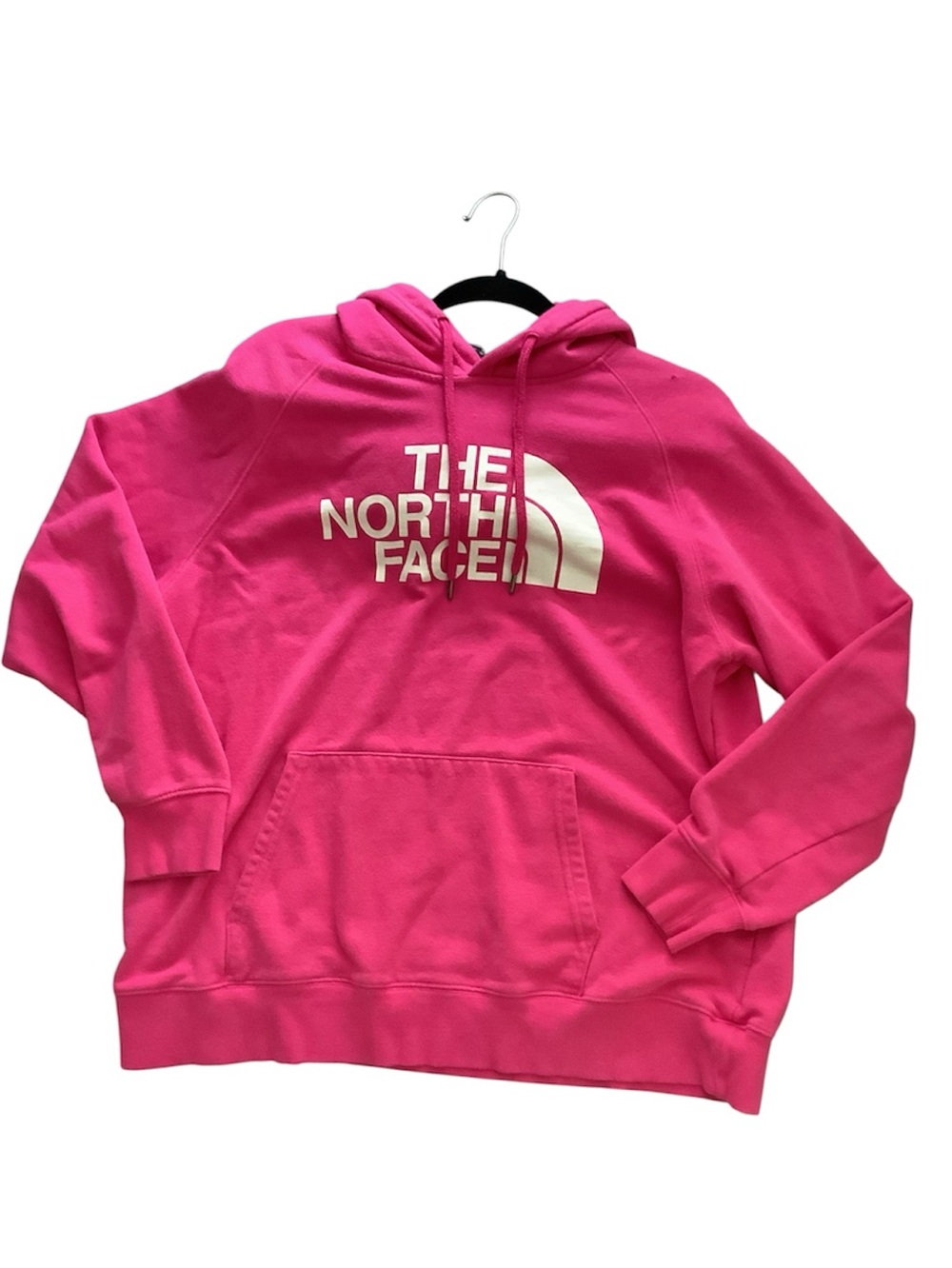 Women The North Face Hot Pink Breast Cancer Logo Pullover Hoodie Size XL
